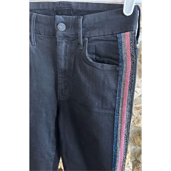 Women’s Mother High Waisted Looker Ankle Fray in Guilty Glitter Racer Size 24 - Picture 4 of 9